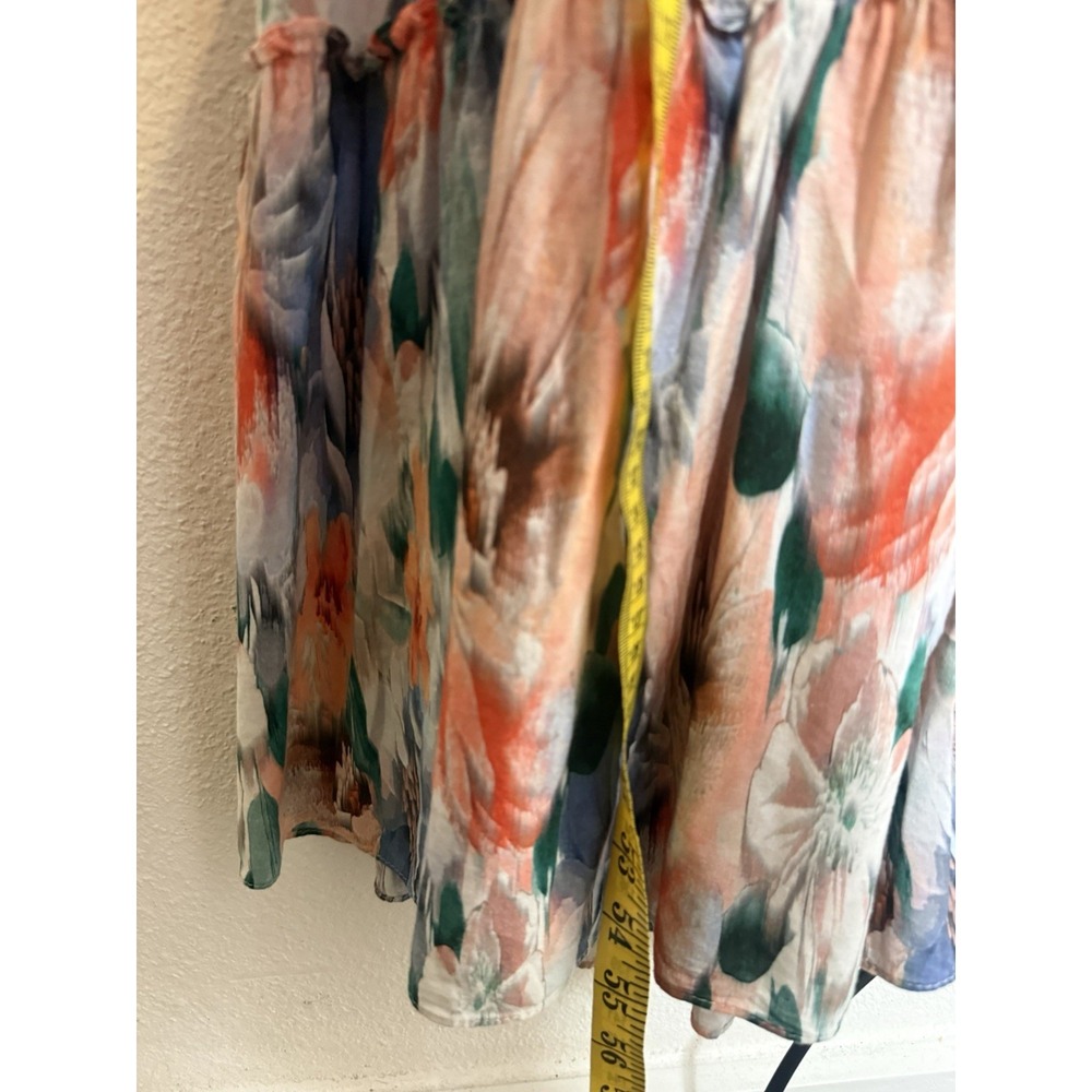 Misa Esmee Eden Floral Print Tiered Long Sleeve Maxi Dress Size: Med Resort - Picture 14 of 15